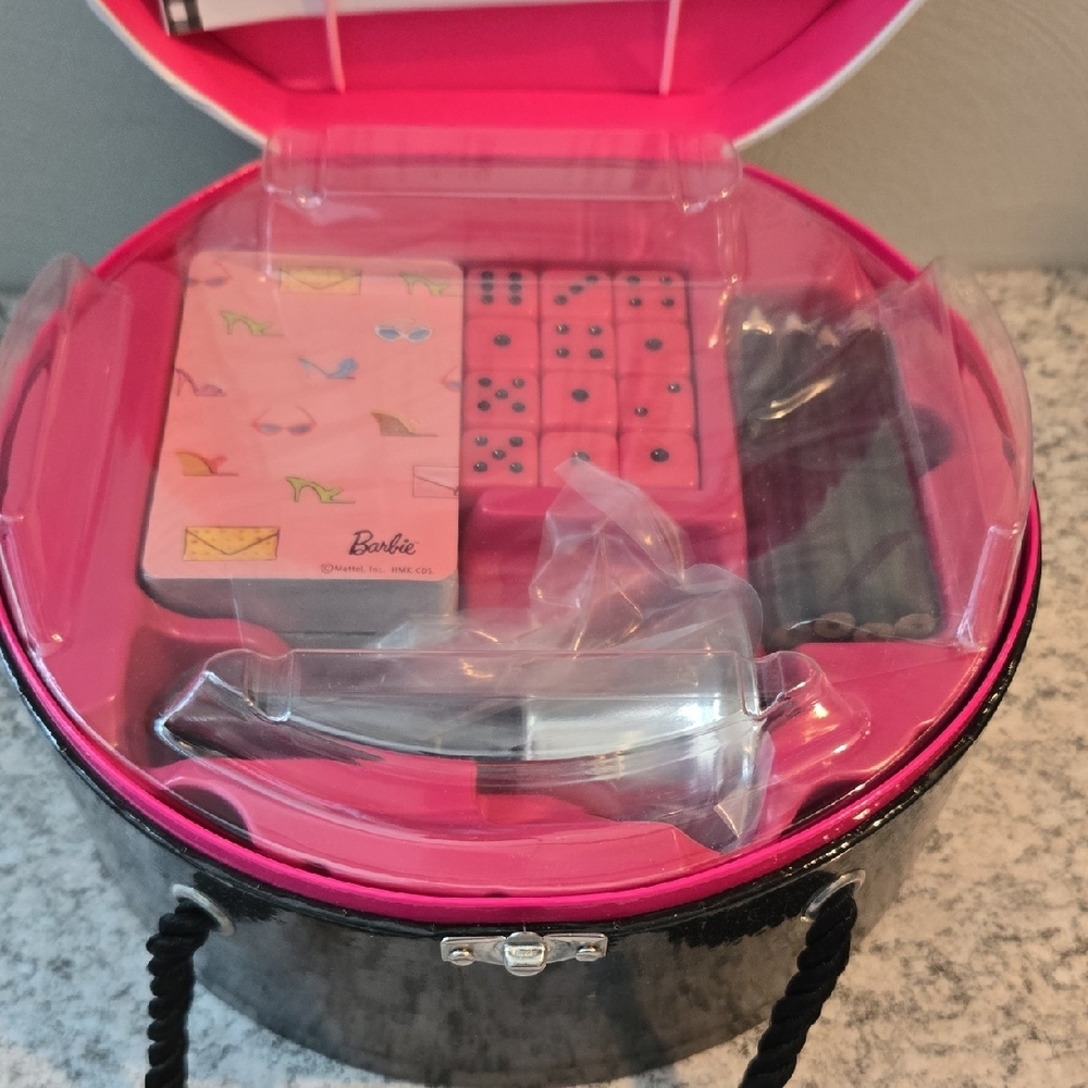 Barbie Pink Domino Set with Black Case